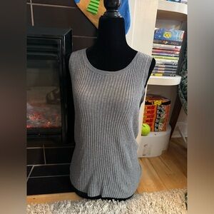 Lord & Taylor Charcoal Knit Top